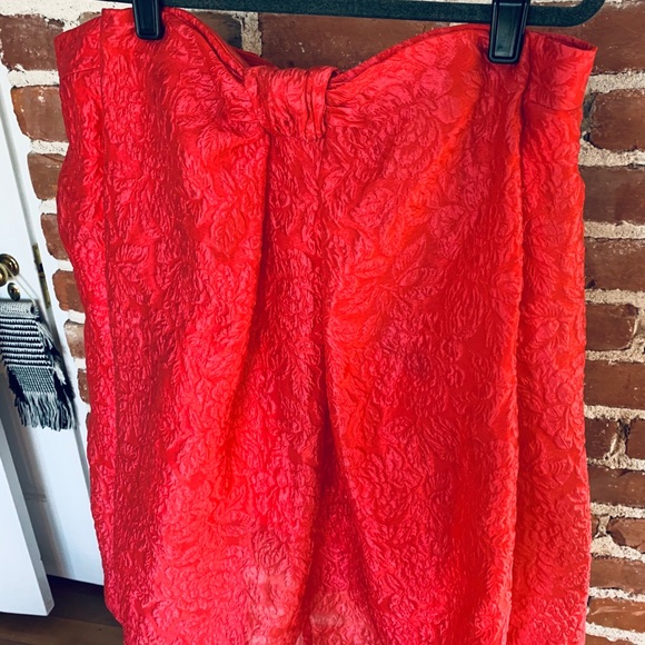 NWT BCBG Max Azria strapless red bow dress 12 - Picture 2 of 6